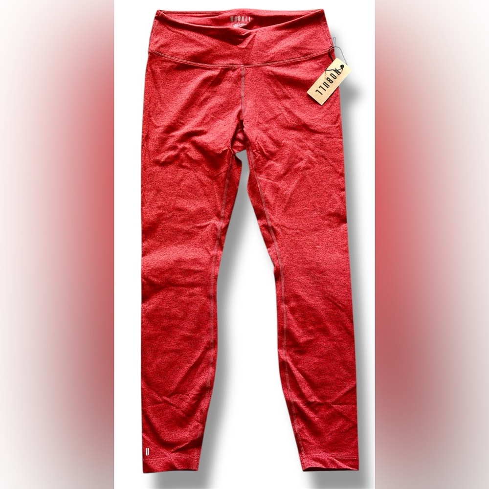 No Bull Midrise Plush Red Heather 7/8 leggings size small nwt